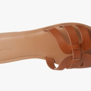 The Spot Monika H-Band Brown Leather Slide Sandals-Size 8.5